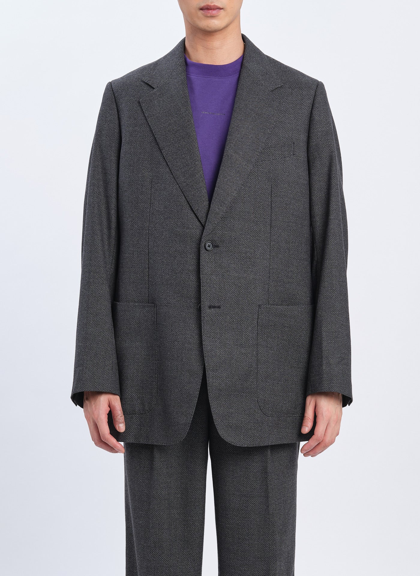Naturemier Melange Polyester Soft Single Breasted Blazer - Umamrii