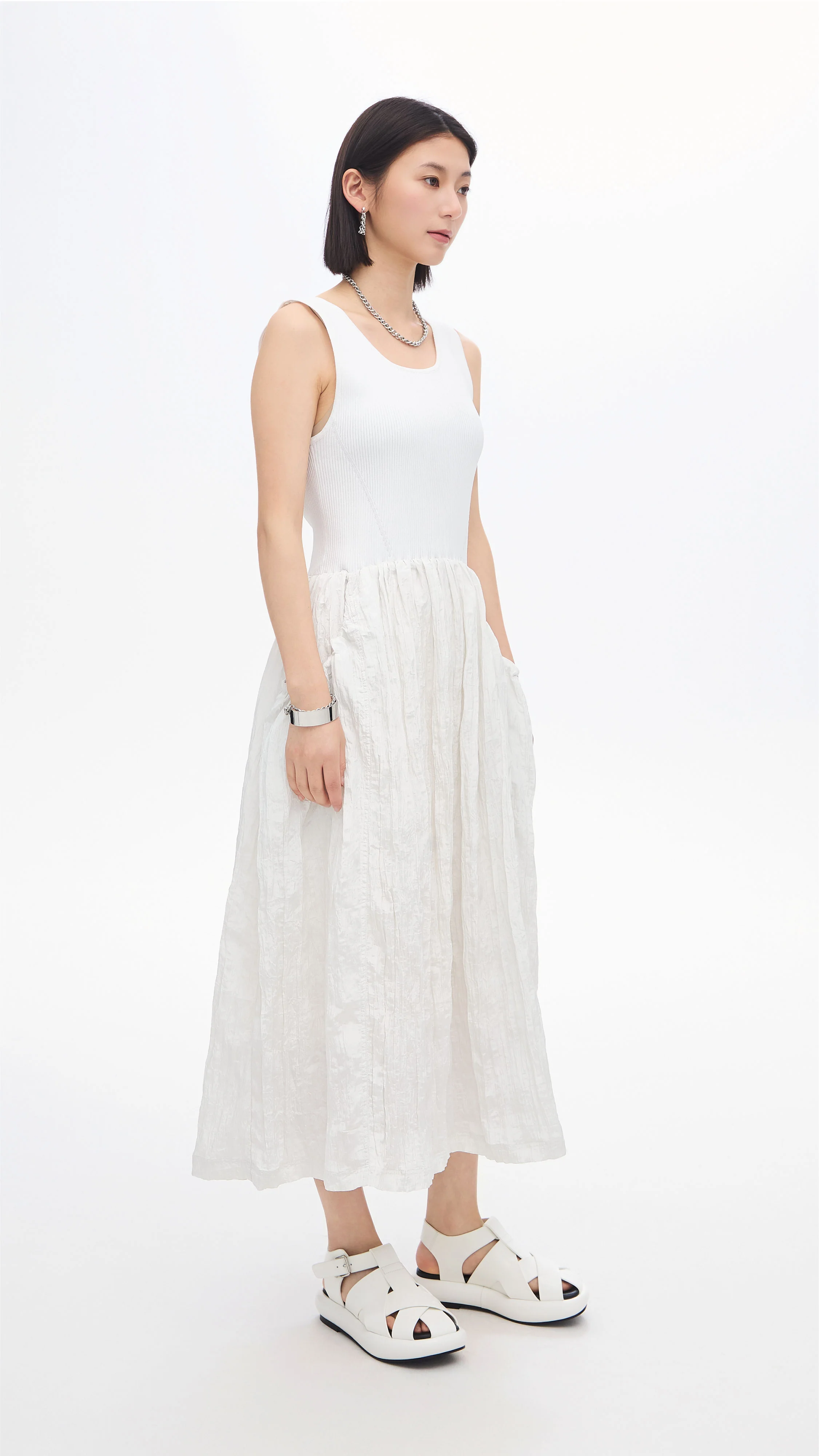 Nylon Patch Knit Dress - Umamrii