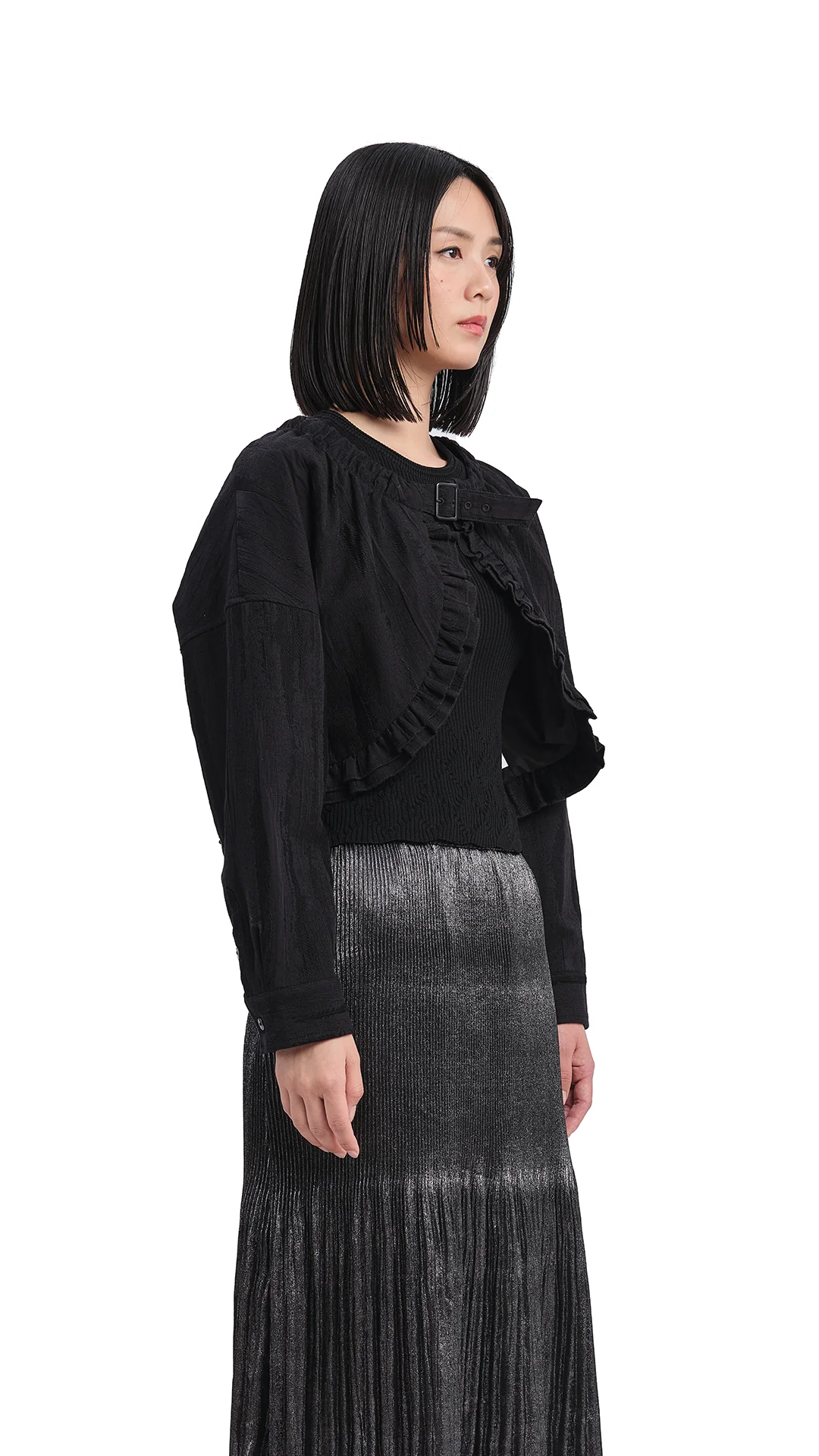 Cropped Ruffles Jacket - Umamrii