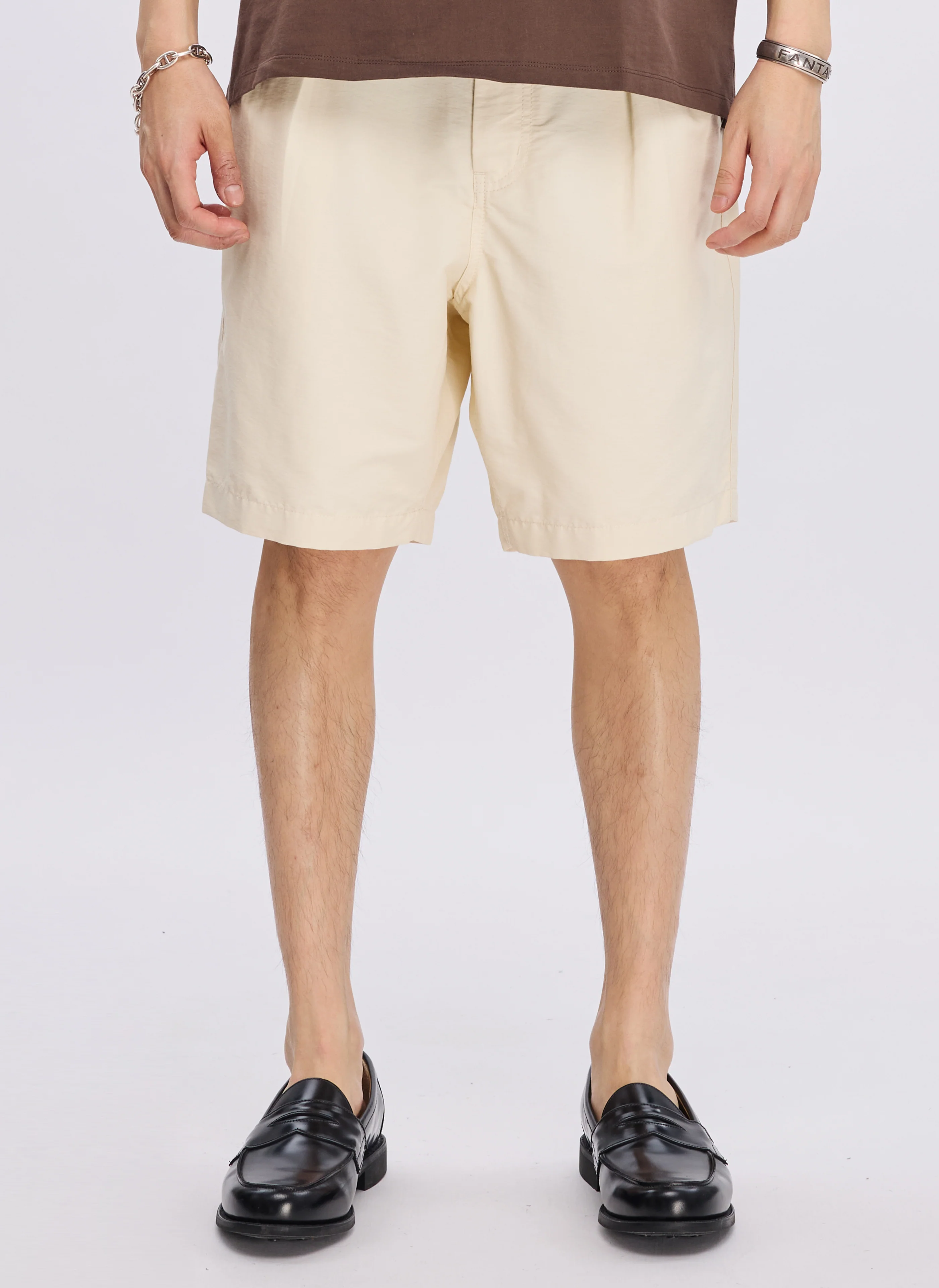 Cotton Nylon Pleated Shorts - Umamrii