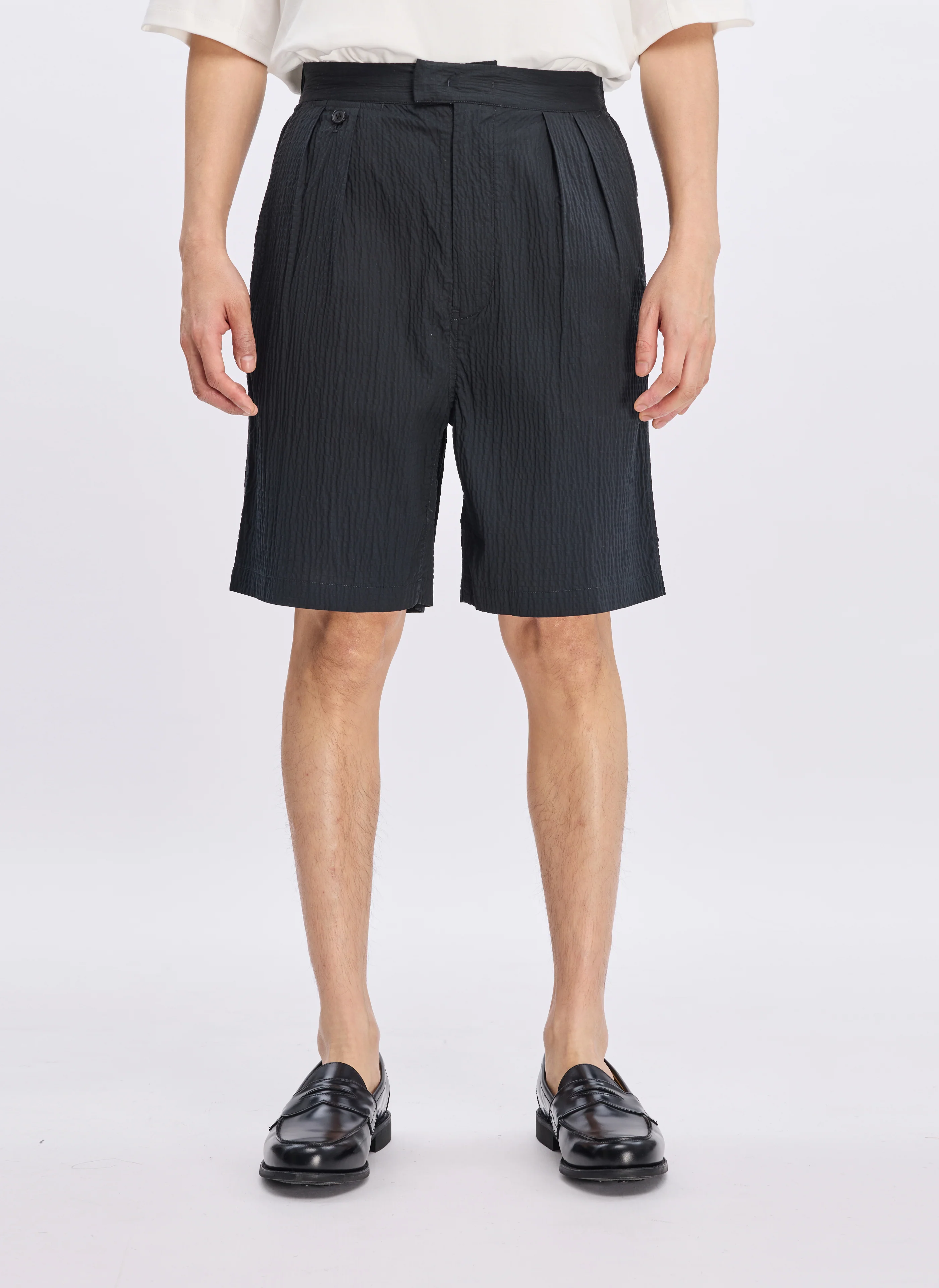 Indigo Cotton Linen Shorts - Umamrii